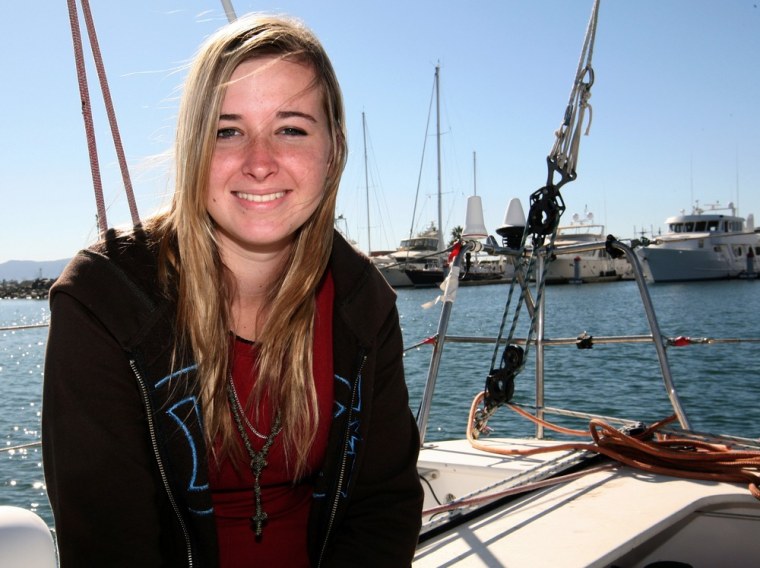 Image: Abby Sunderland is seen on her boat in this undated handout